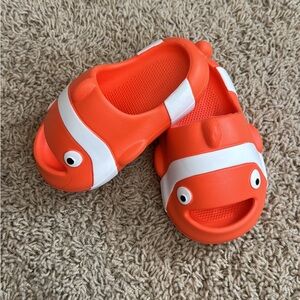 Orange Fish Design Kids Shoes